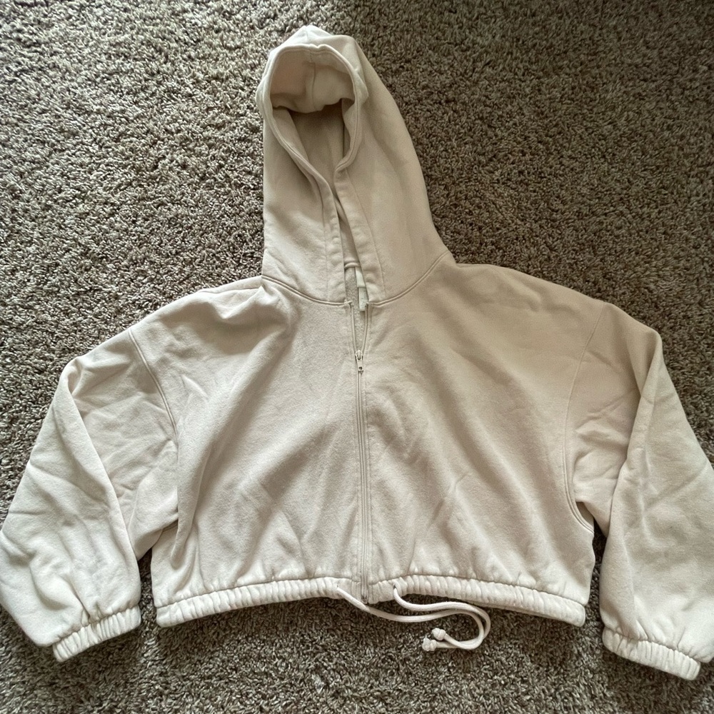 H&M cropped zip up hoodie